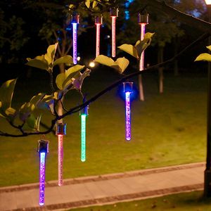 Lámpara Colgante Solar LED Acrílica, Geométrica, Colorida, Decorativa para Jardín y Hogar - Product Image 3