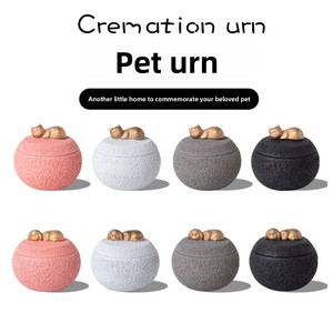 El Yapımı Yuvarlak Evcil Hayvan Cenaze Urnesi Kediler ve Köpekler İçin - Anıt Külleri ve Saklama Kutusu Sınır Ötesi Cenaze Malzemeleri - Product Image 5