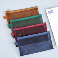 Estuche Transparente Personalizado para Almacenamiento, Bolsa de Malla Suave para Material Escolar, Caja de Papelería para Exámenes, Estuche para Lápices