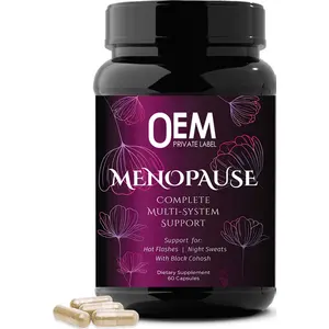 Integratore per la menopausa Capsule per donne sollievo dalla menopausa Cohosh nero supporto vampate di calore notte sudorazione capsula ormonale