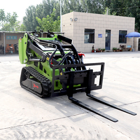 Mini chargeuse compacte hydraulique sur chenilles chargeur frontal capacité 500KG pièces jointes produit Offre Spéciale livraison gratuite noyau de moteur