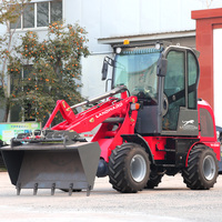 Minicargadora con Certificación CE, Modelo W810, Motor Compacto, Nueva Cargadora Agrícola Diésel con Cabina, Venta al Por Mayor