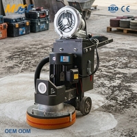 Machine à meuler le béton électrique MHF certifiée CE 110V 220V 380V avec système LED pour sols, outil de préparation de surface autoporté, polisseuse de pierre