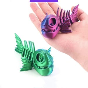Juguete de Piranha Articulado de Resina, Diseño Divertido y Móvil de Animal para Decoración de Escritorio, Antiestrés y Descompresión - Regalo de Boda y Cumpleaños - Product Image 2