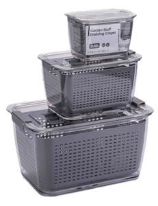 Food Grade Set Of 3 Freezer Food Storage Containers With Lid Plastic Container Box