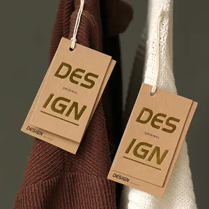कपड़ों के लिए कपड़े के हैंड टैग लेबल परिधान हैंगटैग डिज़ाइन कस्टम स्विंग टैग