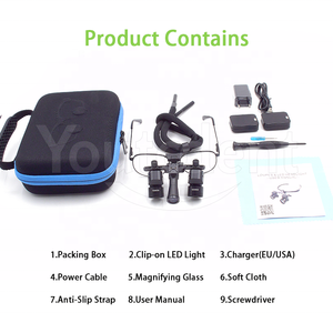 Mondverzorgingshulpmiddel 4X tot 6X verstelbare ergonomische loepen met 2 batterijen Draadloze koplamp voor chirurgische benodigdheden en groothandel - Product Image 5