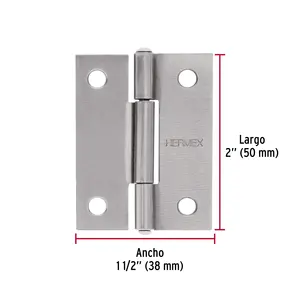 Borsa Master con 36 unità con 2 cerniere rettangolari 2 ', acciaio lucido - Product Image 3