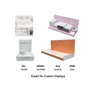 Acrylic Cosmetic Store Shop Counter Design Shelf Shelves Organizer Cosmetic Storage Box Cabinet Stand For Shops