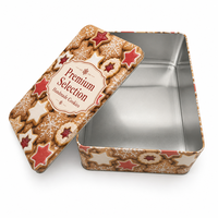 Boîte décorative en fer blanc imprimée sur mesure, boîte métallique de forme personnalisée pour biscuits, bonbons, chocolat, thé, emballage cadeau, stockage, vente en gros