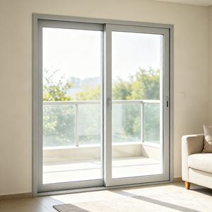 <span class=keywords><strong>Puerta</strong></span> Corredera de Patio de <span class=keywords><strong>Vinilo</strong></span> Blanco UPVC, <span class=keywords><strong>Puerta</strong></span> Corredera de Vidrio de Plástico Anti-UV de Alta Eficiencia Energética para Balcón o <span class=keywords><strong>Terraza</strong></span> Exterior - Product Image 3