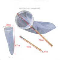 Nouvelle cage pliable semi-circulaire blanche écologique pour attraper les insectes et les papillons, avec poignée en aluminium et fermeture éclair (pour animaux de compagnie)