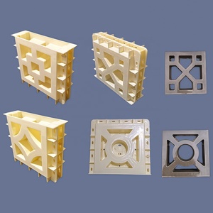 Moule carré 3D en ABS <span class=keywords><strong>pour</strong></span> blocs de <span class=keywords><strong>béton</strong></span> à finition double face, <span class=keywords><strong>pour</strong></span> la décoration murale et les motifs floraux, en vente - Product Image 5