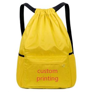 Custom Printing Waterproof Oxford Dry Wet Separation Swimming Basketball Bag Fitness Sport Travel <b>Drawstring</b> <b>Backpack</b> - Product Image 1