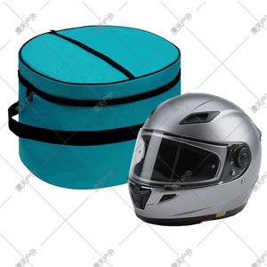 Bolsa de almacenamiento para casco de motocicleta, bolsa redonda de poliéster azul para equipo de conducción - Product Image 2