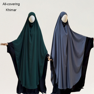כל המכסים מותאמים אישית khimar חיג 'אב פרמיה ארוכה נידה בגדי אילמים נשים מוסלמים צרפתית תרנגול הודו khimar - Product Image 1