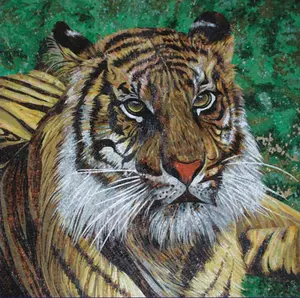 Mattonelle Decorative mosaico di vetro pittura cina murale mosaico di tigre