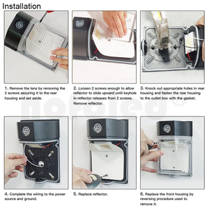 Hofoled hoàng hôn đến bình minh cảm biến ánh sáng <span class=keywords><strong>Led</strong></span> Ngoài Trời Đèn tường nhà để xe vườn mini khu vực đường phố frontdoor <span class=keywords><strong>LED</strong></span> photocell tường gói ánh sáng - Product Image 4