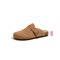 Mules en daim de vache pour femmes, personnalisables avec logo OEM/ODM, à boucle réglable, à enfiler, pour l'été – Vente en gros, directement de l'usine