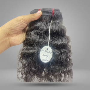 Extensions de cheveux humains indiens vierges Remy noirs bouclés, de 10 à 40 pouces, pour tissage - Product Image 1
