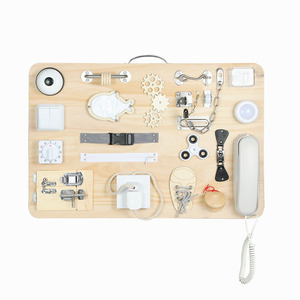 Planche d'activités Montessori en bois, jouets éducatifs tendance à faire soi-même pour les enfants d'âge préscolaire, jeux de terrain de jeu intérieur sensoriel pour enfants - Product Image 2