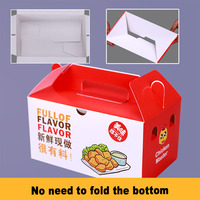 Impresión personalizada de grado alimenticio desechable para llevar, embalaje de comida frita, aperitivos para niños, patatas fritas, hamburguesa, caja de pollo frito