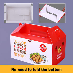 กล่องบรรจุภัณฑ์อาหารแบบใช้แล้วทิ้งสำหรับอาหารทอด ขนมเด็ก เบอร์เกอร์ ไก่ทอด แบบพิมพ์ลายตามสั่ง เกรดสำหรับอาหาร - Product Image 4