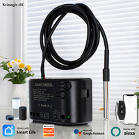 SMG-2065 Capteur de température intelligent WiFi avec thermostat et sonde, interrupteur de surveillance DC 7-32V pour aquarium, serre, entrepôt