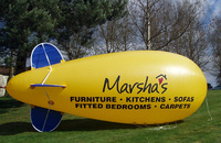 Promocional personalizado de helio inflable zeppelin publicidad inflable dirigible