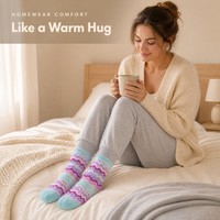 Chaussettes Douillettes Personnalisées OEM ODM à Motifs, Longueur Ras du Cou, Écologiques, Confortables pour le Repos et le Sommeil, pour Femmes, Chaudes pour l'Hiver, Vente en Gros