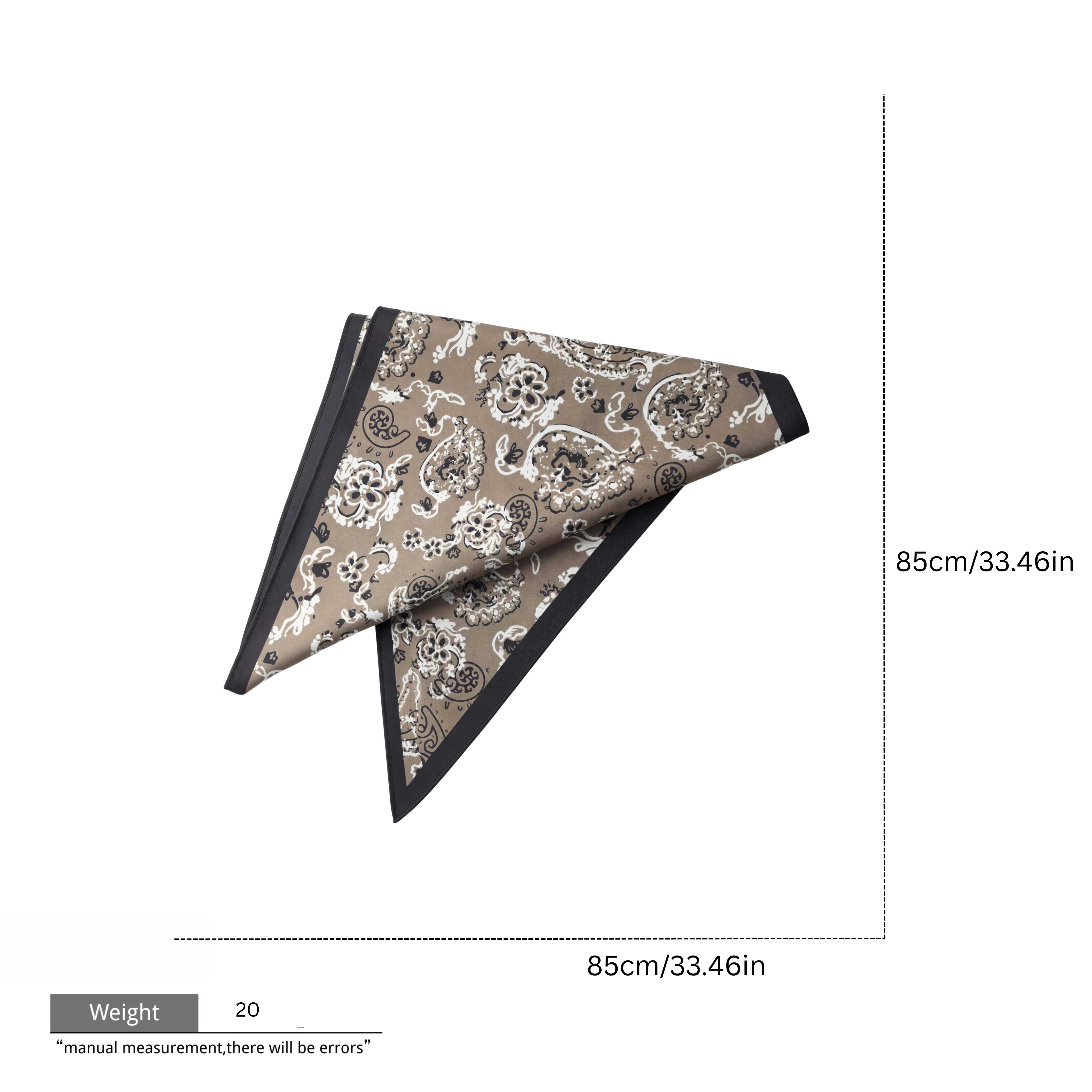 Light Brown Paisley Scarf Bandana