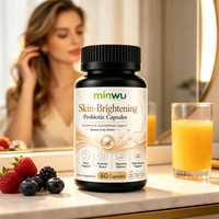Vitamine C & Glutathion Probiotique Éclat Radiant Anti-Âge Éclaircissant Sans Sucre Végétalien 60 Capsules pour Adultes