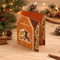 Boîtes rigides personnalisées de haute qualité, écologiques, en matériaux recyclés, avec pelliculage brillant, emballage cadeau de Noël