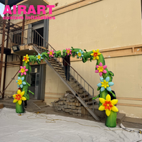Arche de fleurs gonflable pour la publicité extérieure, combinaisons d'arches gonflables à chaîne de fleurs pour les fêtes