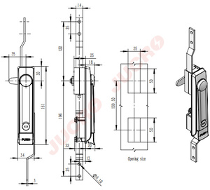 <span class=keywords><strong>Serrure</strong></span> de <span class=keywords><strong>porte</strong></span> d'armoire électrique DL840 en zinc moulé sous pression, <span class=keywords><strong>serrure</strong></span> de contrôle de tige à <span class=keywords><strong>3</strong></span> <span class=keywords><strong>points</strong></span> pour <span class=keywords><strong>porte</strong></span> de sécurité - Product Image 3