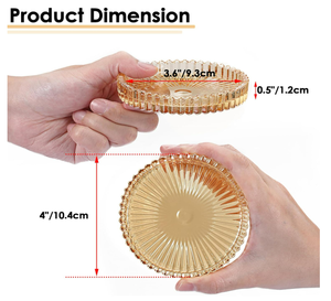 Sottobicchieri Moderni in Vetro Trasparente - Sottobicchieri in Cristallo per Tavolo da Caffè, Ufficio, <span class=keywords><strong>Cucina</strong></span> e Altro - Product Image 3