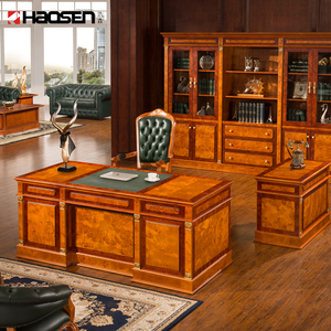 कार्यालय परियोजना बॉस प्रबंधक के अध्यक्ष कमरे लकड़ी कार्यकारी क्लासिक कार्यालय डेस्क के साथ दराज टेबल चेयर सेट - Product Image 2