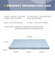 Matelas de lit doux Saien King Size housse amovible mousse à mémoire de forme Triple matelas pliant pour lire dormir couché
