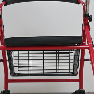 軽量折りたたみ式高齢者用歩行器、2-in-1ショッピングカート付き歩行車、屋外日常使用用パッド入りシート付き - Product Image 5