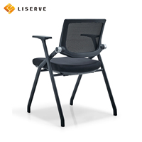 Chaise pliante moderne et confortable en maille, hauteur réglable, structure métallique, idéale pour les étudiants, les salles de réunion, les salles de formation et les salles de classe.