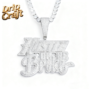 Hip-hop menteur exposé pendentif cuivre Zircon bijoux hommes et femmes Hip-hop pendentif pur incrusté à la main Boutique pendentif en gros - Product Image 6