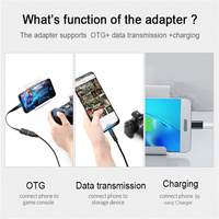 Adaptador Mini USB Hembra a Tipo-C Macho, Carga Rápida, Transferencia de Datos, OTG, Conector para Smartphone