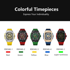 Fashion Luxury Sport <b>Chronograph</b> Sapphire Crystal Waterproof <b>Automatic</b> Movement Stainless Steel Case Rubber Strap Wrist Watch - Product Image 3