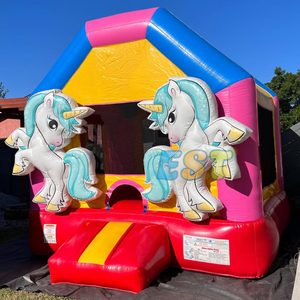 Cây cọ nhảy lâu đài <span class=keywords><strong>Bouncer</strong></span> Jumper khủng long bouncy lâu đài <span class=keywords><strong>Unicorn</strong></span> <span class=keywords><strong>Inflatable</strong></span> nhảy nhà bị trả lại với Blower cho bán - Product Image 2