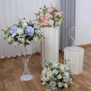 結婚式のテーブルのための熱い販売の結婚式のバラのボールccenterpiecesは造花のボールをカスタマイズしますシルクの花卸売花のボール
