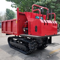 Camion benne chenillée de 1,5 tonne à capacité de montée élevée, basculant hydrauliquement, petit véhicule chenillé