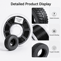 Filament d'impression 3D en caoutchouc TPU 85A 90A noir 1,75 mm souple et flexible, matériau élastique haute précision pour impression FDM en gros