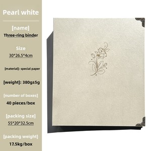 Raccoglitore in metallo <span class=keywords><strong>a</strong></span> tre anelli con tasca interna goffrata oro per documenti d'ufficio in carta - Product Image 6