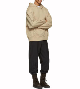 Sudadera con capucha de felpa francesa de algodón 100% de alta calidad para hombre, ropa de calle de gran tamaño con hombros caídos y peso pesado para la temporada de otoño - Product Image 5