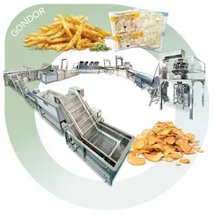 Industrial Small Scale Potato Flakes Patoto Chip Crisp Make Production Line French Fry Machine for Sale